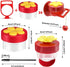 Hand Hummingbird Feeder, 3 Pack Mini Flower Handheld Hummingbird Feeding Tools with Cleaning Brush, Window Humming Wild Bird Feeders for Backyard ...