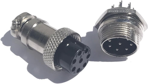 CESS Aviation 8 Pins Plug and Socket Wire Cable Connectors - Diameter 0.63" (16mm) (jcx) (2 Packs)...