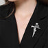 Vintage Flower Cross Brooch Pin for Women Men Silver Plated Fashion Unique Valentine Religion Brooches Lapel Pins Dainty Dress Accessories Elegant...