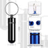 Small Travel Pill Container Holder Keychain - 7 Pack Portable Mini Pocket Pill Case Box Waterproof Metal Small Keychain Pill Holder Container for ...