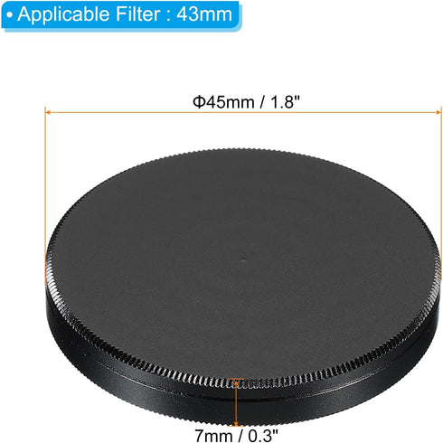PATIKIL 43mm Lens Cap, Camera Lens Cap Cover Universal Lens Filter Stack Cap Front Metal Protective Case Cover with Cleaning Cloth for Photography...