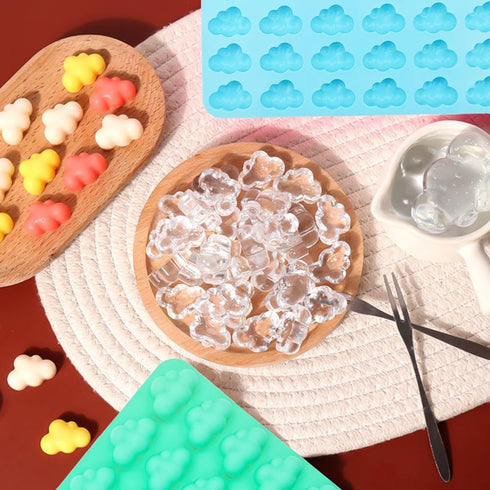 2 PACK Silicone Cloud Mold, Silicone Soap Mold for Soap Making DIY Chocolate Molds Mousse Fondant Mould Candy Soap Molds for Kitchen DIY Baking To...