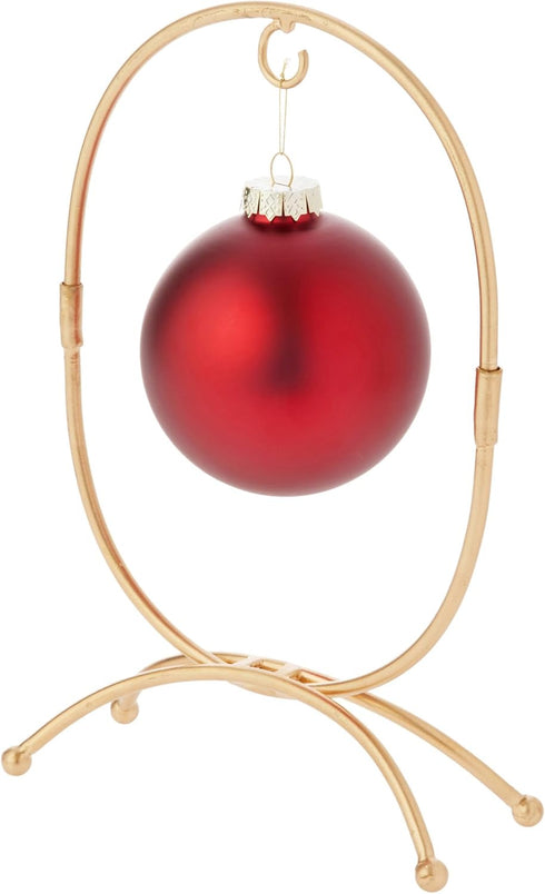 Bard's Oval Shaped Gold-Toned Wrought Iron Ornament Stand, 11" H x 7.25" W x 7.25" D...