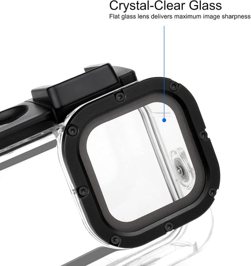 Standard Protective Waterproof Dive Housing Case for GoPro Hero 9,10, 11 and 12 Black Action Camera - Up to 45 meters - Protective Lens Removal NO...