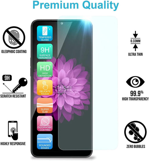 TJS Compatible for TCL 40 XL Case, TCL 40 T T608DL Case, Lively Jitterbug Smart4 Case, with Tempered Glass Screen Protector, Metal Ring Kickstand ...