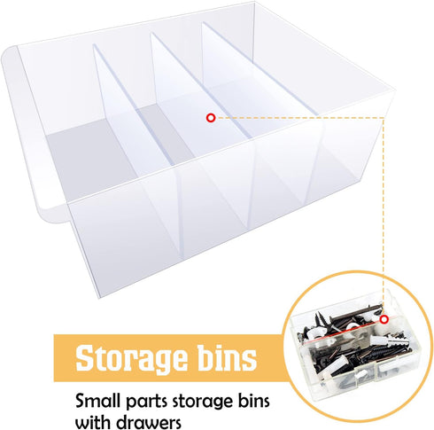 Yookeer 4.25 x 2 In Dividers for Plastic Storage Hardware Cabinet Dividers for Storage Bins Plastic Drawer Compatible with Craftsman CMST40739 Dra...
