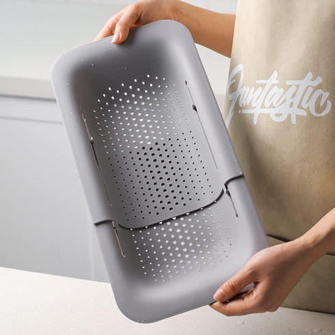 Collapsible Sink Colanders and Strainers Basket Over the Sink Colander Collapsible Colander Extendable Plastic Fruit Vegetable Strainer Drainer Ba...