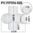 15Pack 3/4Inch 4 Way PVC Fittings, Heavy Duty PVC Elbow Side Outlet Tees, Furniture PVC Tee Corner Fittings for Building PVC Furniture Greenhouse ...