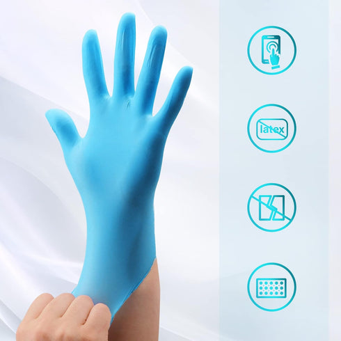 GMG SINCE1988 Disposable Nitrile Gloves, Powder-Free, Latex-Free Safety Glove for Cleaning, Food Handle, or Automotive(Small Size, 100 Pack)...