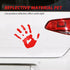2 PCS Personalized Car Mirror Decorative Sticker, 4.13" x 3.93" Personalized Hand Print Car Rearview Mirror Decal, Product Compatible with Most Ca...