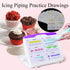 Icing Piping Nozzles Practice Drawings, Cake Pastry Beginner Practice Paper Fondant Decorating Including 23 Popular Patterns Gifts for Women...