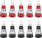 10Pieces 4mm Female Adapter Banana Jack Plug Audio Speaker Banana Plug Type Test Connector Panel Mount Banana Socket Jack Plug (5X Black, 5X Red)...