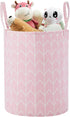 TECHMILLY Large Storage Basket for Girls and Boys, Collapsible Laundry Hamper with Long Handles, Toy Bins for Nursery, Kids Room Décor...