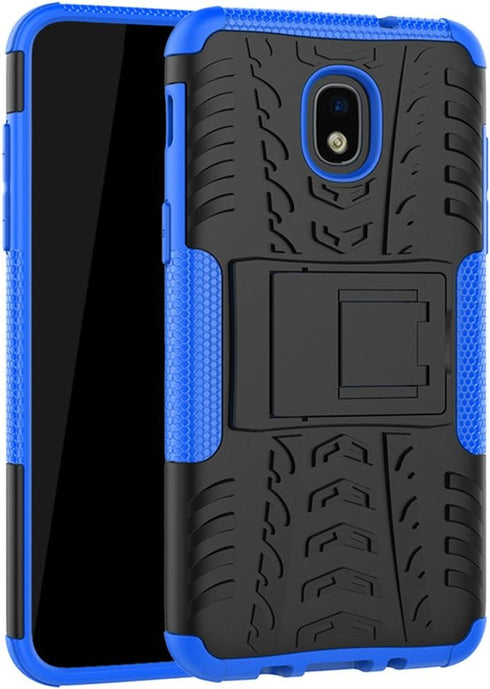 Yiakeng Galaxy J7 2018 Shockproof Protective Case with Kickstand - Blue...