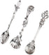Fdit Vintage Style Coffee Spoons Set 3Pcs Dessert Spoons Royal Style Metal Carved Teaspoons for Kitchen Dining Bar and Tea Parties...