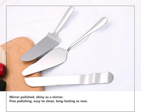 Cake Knife and Server Set Wedding Stainless Steel Cake Cutting Set For Wedding Include Cake Cutter And Cake Perfect For Wedding, Birthday, Parties...