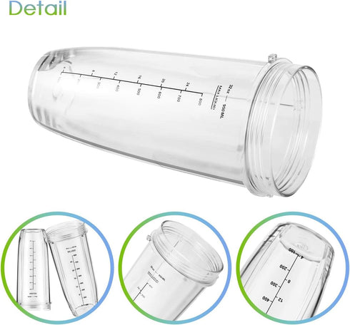 Replacement Part for Nutri Ninja Blender 2-Pack 32oz Replacement Cups Compatible with Nutri Ninja Auto-iQ Series Blenders...