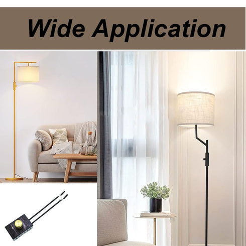 Zing Ear Switch ZE-03A,Rotary Dimmer Switch with Knob,120V 300W Home Table Lamp Control Replacement Repair Kit for Incandescent/LED/Halogen Lamps ...