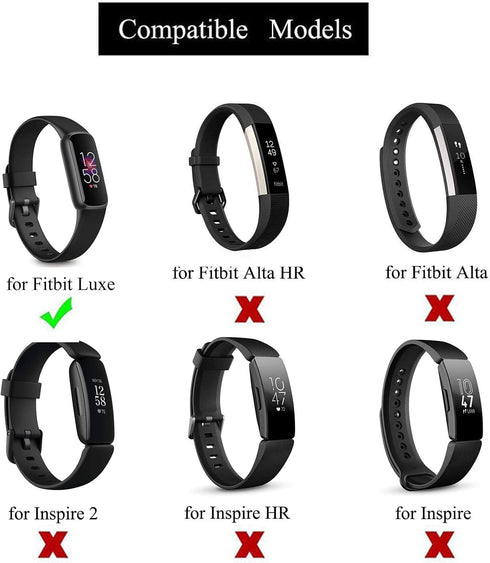 Hook and Loop Ankle Strap for Compatible with Fitbit Luxe Fitness Tracker, Sport Ankle Strap for Men and Women (Black)...