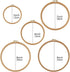 5PCS Wooden Embroidery Hoop Set, Beech Wood Cross Stitch Hoops from 5 to 9 Inches, Adjustable Round Embroidery Frames for DIY Needlework, Hand Sew...