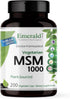 EMERALD LABS MSM 1000mg - Joint, Liver & Immune Support Supplement with Methylsulfonylmethane - Gluten-Free & Additive-Free - 200 Vegetable Capsul...