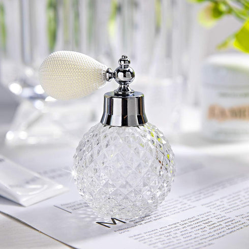 H&D Empty Crystal Vintage Perfume Replacement Spray Bottle Atomizer Luxury Series (clear)...