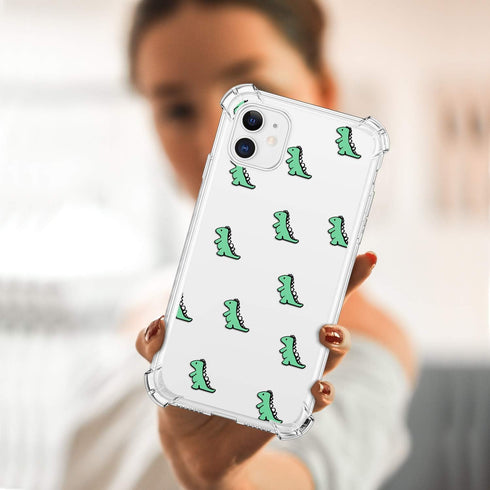 YESPURE Clear Case for iPhone 11 Cute Dinosaur Pattern Desiged for Kids Women Soft Transparent Slim Cover Fashionable Printed Bumper Shockproof An...