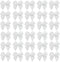 7Rainbows 50pcs Boutique Mini White Satin Ribbon Bows Flowers Appliques DIY Craft for Sewing Scrapbooking Wedding and Gift...