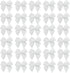 7Rainbows 50pcs Boutique Mini White Satin Ribbon Bows Flowers Appliques DIY Craft for Sewing Scrapbooking Wedding and Gift...