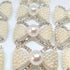12PCS Luxury Pearl Rhinestone Bow Design Buttons Fashion Metal Buttons for Sewing Clothing DIY Decor (1.26" ×0.78")...