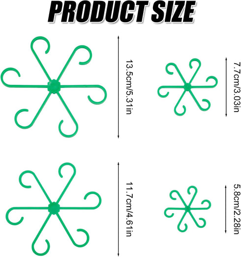 4pcs Climbing Houseplant Stem Supports, Plastic Plant Climbers Stem Holders Reusable Flower Plant Stakes Trellis Stem Hook Growth Accessories for ...