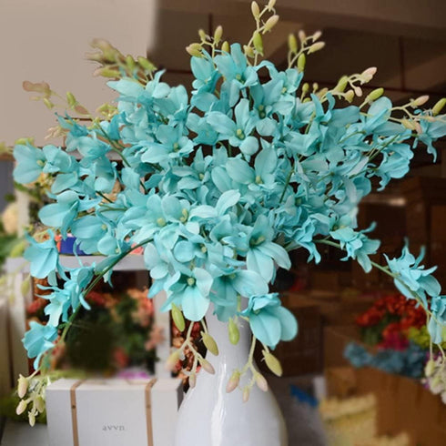 10 Pack Artificial Orchid Flowers, Fake Dancing Lady Orchid Butterfly Flower for Wedding Home Office Party Hotel Restaurant Patio or Yard Decorati...