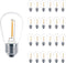 Outdoor String Light Bulbs, 1Watt Shatterproof S14 Replacement Light Bulbs, Vintage Style,E26 Medium Base, 2200K Warm White, 11 Watt Equivalent, 2...