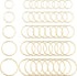 1 Box 5 Styles 100pcs Gold Earring Beading Hoops Round Circle Beading Hoop Brass Linking Earrings Beading Hoop Findings for Jewelry Making Supplie...