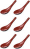 JapanBargain 2384, Set of 6 Soup Spoons Japanese Soup Spoons Chinese Soup Spoons Rice Spoons Pho Spoons Ramen Soup Spoons Wonton Soup Spoons, Blac...