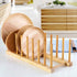 Lawei 4 Pack Bamboo Dish Drying Rack, Plate Rack Stand Pot Lid Holder, Dish Organizer Racks for Plates, Cups, Bowls, Cutting Board, Drying Rack St...