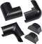 D-Line Large Cable Raceway Accessory Pack, Join 2in x 1in Cord Cover Lengths, 5 Accessories Included, Hide Cords Around a Variety of Angles - Blac...