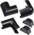 D-Line Large Cable Raceway Accessory Pack, Join 2in x 1in Cord Cover Lengths, 5 Accessories Included, Hide Cords Around a Variety of Angles - Blac...