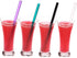 Dakoufish 9" Wide Mouth Reusable Plastic Replacement Drinking Straws for Milkshake,Smoothie Set of 8 with Cleaning Brush (9inch?4color)...