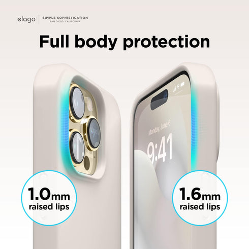 elago Compatible with iPhone 14 Pro Case, Liquid Silicone Case, Full Body Protective Cover, Shockproof, Slim Phone Case, Anti-Scratch Soft Microfi...