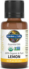 Garden of Life Essential Oil, Lemon USDA Organic & Pure, Clean, Undiluted & Non-GMO for Diffuser, Aromatherapy, Meditation, Joyful, Aromatic, Calm...