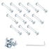 Luomorgo 12 Sets Inline Skate Wheel Screw, 6mm/15/64" OD Shaft Hex Socket Screw Axles for Roller Skate with Allen Wrench ?Long?...
