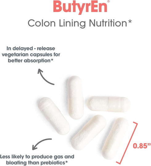 Allergy Research Group ButyrEn - Butyrate Gut Health Supplement for Women and Men, Colon and Digestive Support with Tributyrate Complex, Butyric A...