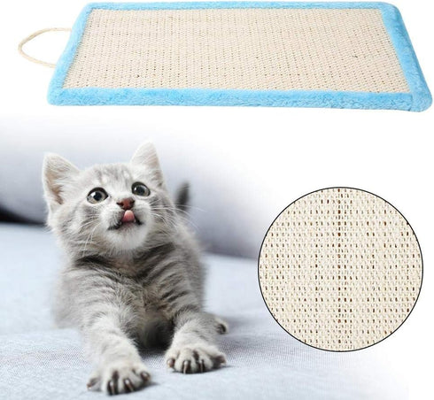 Cat Scratch Pad Wall Door Hanging Cat Scratching Board Cat Scratching Sofa Lounge Kitty Scratching Pad Mat(blue)...
