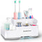 Toothbrush Holder with Anti-Slip, Bathroom Organizer Countertop Detachable for Easy Cleaning, Multifunctional Storage, Bathroom Caddy for Toothpas...