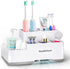 Toothbrush Holder with Anti-Slip, Bathroom Organizer Countertop Detachable for Easy Cleaning, Multifunctional Storage, Bathroom Caddy for Toothpas...