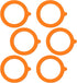 6Pcs Rubber Seals Rings for Glass Jars, Airtight Silicone Replacement Gasket for Jars Leak-proof Airtight Rubber Seal -3.7 Inches (Orange)...