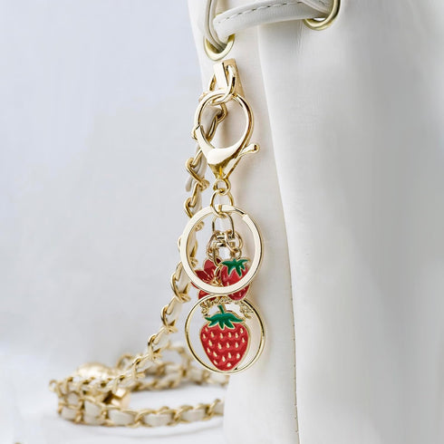Strawberry Keychain Cute Keychains for Women Stuff Strawberry Bag Charms Gifts For Women Girls Kawaii Keychains Strawberry Gifts Ideas...