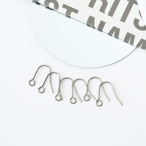 6pcs 20G Small Pure Titanium Earring Fish Hooks DIY Earrings Findings for Jewelry Making, Hypoallergenic Earring Hooks Making Kit for Women Men Se...