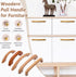 MroMax Wood Pull Knobs, 96mm Hole Distance 125mm Length Cabinet Furniture Kitchen Pulls Handles for Dresser Drawer Wardrobe 10Pcs...